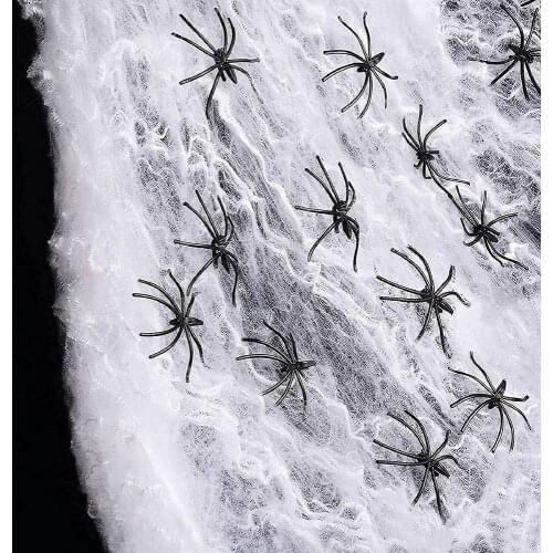 Artificial Spider Web Halloween Decoration Scary Party Scene Props White Stretchy Cobweb Horror House Home Decora Accessories