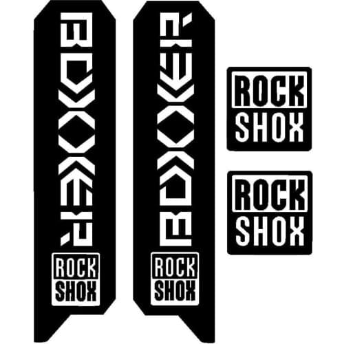 For 4xRock Shox Boxxer Decal Set 4 Forks Stickers Graphics 2006-2009 SRAM Replacements Car Styling