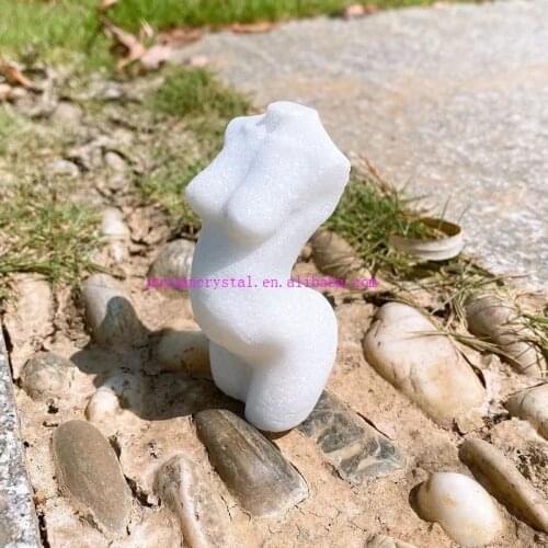 Natural Jade Stone Pregnant Women Body Torso Carved Crystal Mineral Statue Healing Crystal Feng Shui Chakra Gemstone Wicca Decor