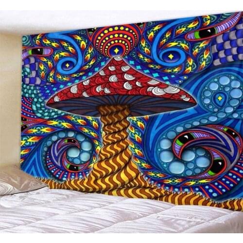 Dazzling color tapestry Indian mandala tapestry decoration Bohemian psychedelic hippie night moon tapestry tapestry 6 sizes