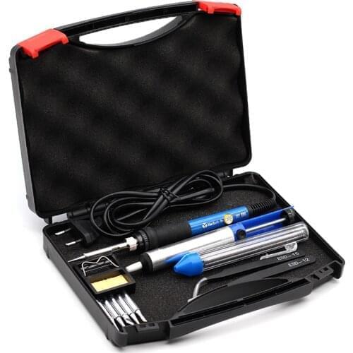 Adjustable Temperature Electric Soldering Iron 220V 60W Welding Solder Rework Station Heat Pencil Tips Repair Tool