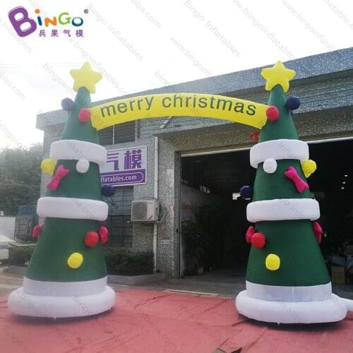 Personalized 6x5 meters inflatable christmas tree arch / inflatable christmas decoration arch toys