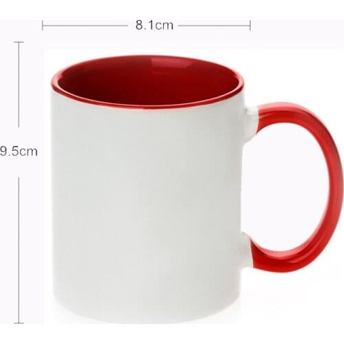 Personalized DIY photo coffee mug Multi color handle Milk Tea Cups with Custom Picture LOGO Text printing coffee cup mugs