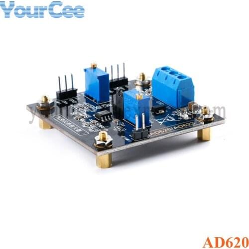 AD620 Instrumentation Amplifier Board Module Voltage Amplifier CNC MCP41010 Gain Adjustment Differential Signal Module