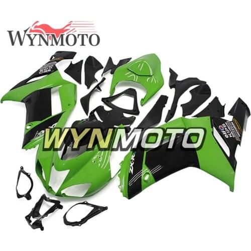Complete Fairings For Kawasaki ZX-6R 07-08 ZX6R 2007-2008 Year Injection ABS Plastics Green Black Body Kits Motorcycle Fairings