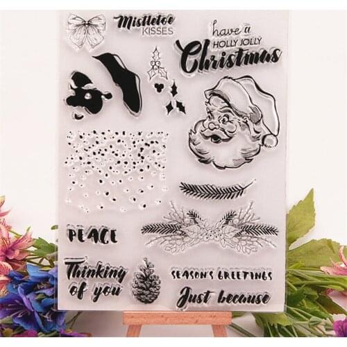 Hot selling Santa Claus transparent clear stamp / silicone seal roller stamp DIY scrapbook album / card production