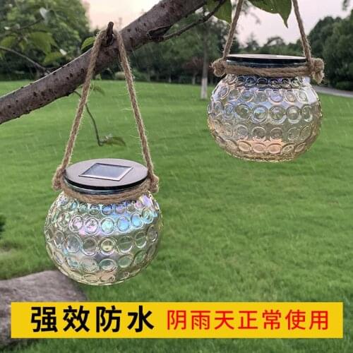 Solar Light Garden Starry Sky Glass Jar Decoration Light Creative Balcony Garden Wishing Night Light