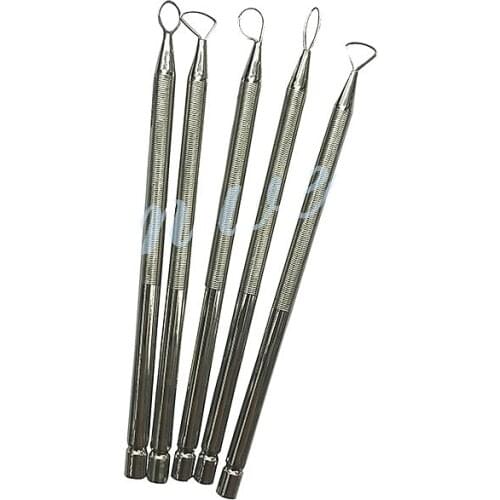 5pcs/set aluminum rod clay mud tool clay plastic diy soft clay sculpture carving scraper pottery tools polymer clay tools