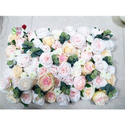 SPR Free Shipping 10pcs/lot 3D Artificial rose peony &hydrangea flower wall wedding backdrop artificial flower arrangements