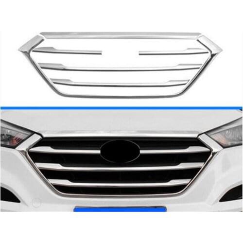 Stainless Grille Car Styling Decoration Bright Sequins Protecter Covers Accessories Fit For Hyundai Tucson TL 2016 2017 2018