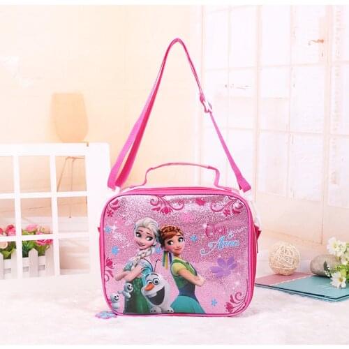 Disneys new cartoon Elsa and Anna Frozen Lunch Bags children girls mickey mouse bag boys car for children