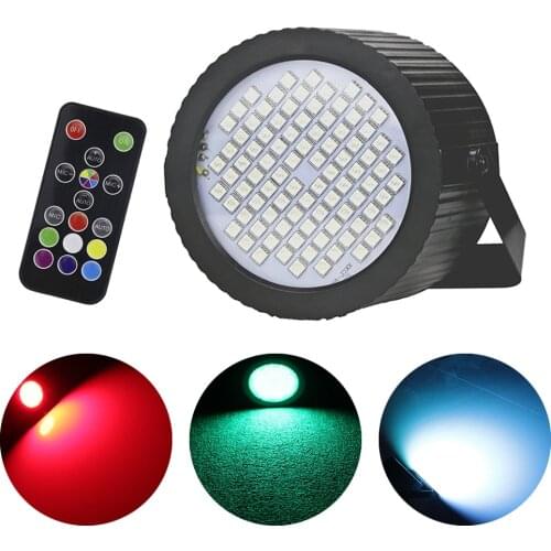 88 LED SMD RGB Strobe Lights Disco DJ Party Christmas Sound Music Remote Control Club Bar Flash Stage Effect Wash Par Lighting