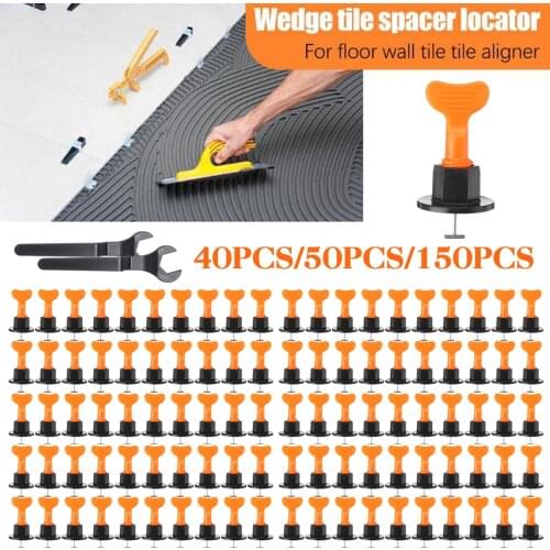 Becornce 100x Alignment Tile Leveling Wedges Tile Spacers System Flat Ceramic Leveler for Floor Wall Construction Tools Locator