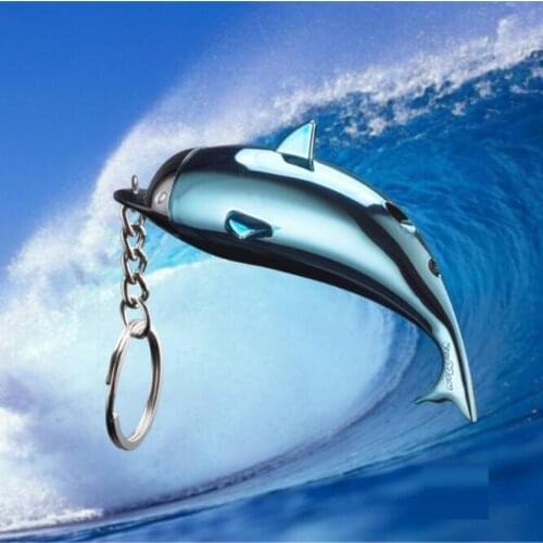 Ym-091 Dolphin Shaped Inflatable Open Fire Gas Lighter Portable Car Key Chain Pendant Gift Cigarette Lighter