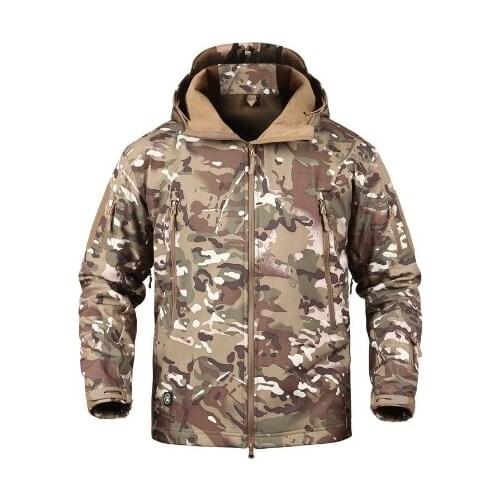 Winter TAD Thermal Army Camouflage Waterproof Hiking Jackets Outdoor Tactical Military Fleece Warm Windproof Jackets 5XL Coat