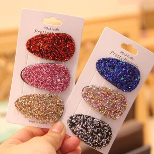 1Pcs New Korean Children Hairpins Simple Fashion Colorful Candy Color Glitter BB Clip For Sweet Girl Princess Hair Accessories