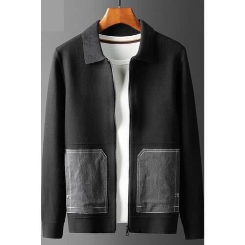 2021 classic High Quality Men Knitwear Cardigan Jacket Loose Casual Autumn Computer Knitted Thick Sweater Plus Size M-4XL