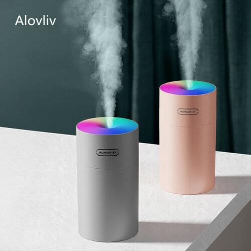 270ml Colorful Cup USB Air Humidifier Ultrasonic Car Humidifiers Mist Maker with 7 Colors LED Lamps Mini Office Air Purifier