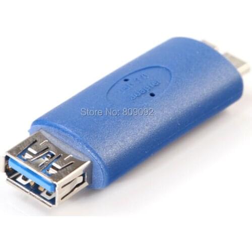 Standard USB 3.0 Female to Micro B Male Blue OTG Connector Converter Adapter for Samsung Galaxy Note 3