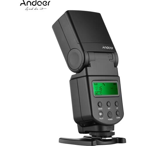 Andoer On-camera Flash Speedlite GN40 Adjustable LED Fill Light Flash With Bracket for Canon Nikon Olympus Pentax DSLR Cameras