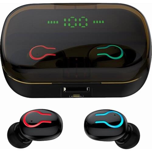 Q82 TWS Bluetooth-compatible Earphone Noise reduction In-ear Waterproof Sport Wireless Headphones Touch Control LED Display