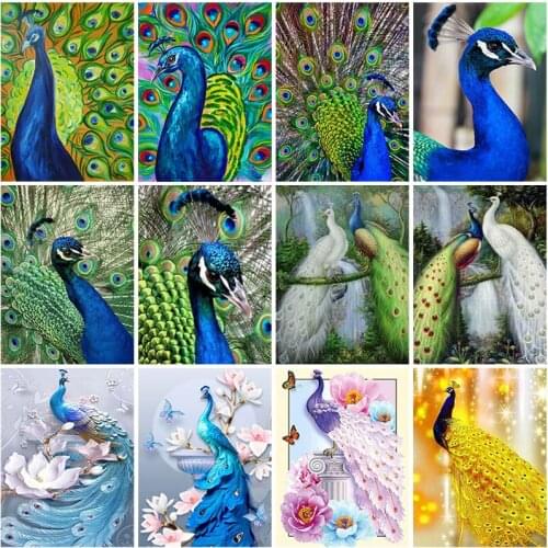 DIY 5D Diamond Painting Full Square Drill Peacock Diamond Mosaic Embroidery Cross Stitch Kits Handicraft Art Gift Home Decor