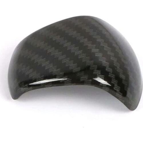 For Q3 2019 2020 2021 Car Gear Shift Knob Head Cover Trim Carbon Fiber ABS Decorative Frame Sticker Interior Accessories