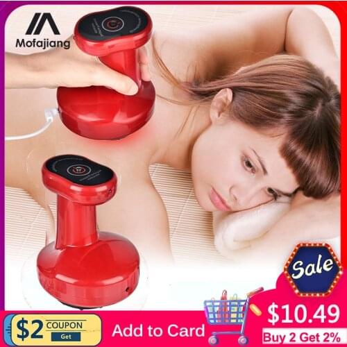 Electric Cupping Massager Vacuum Suction Cups Guasha Scraping Device Meridian Body Slimming Negative Pressure Physiotherapy