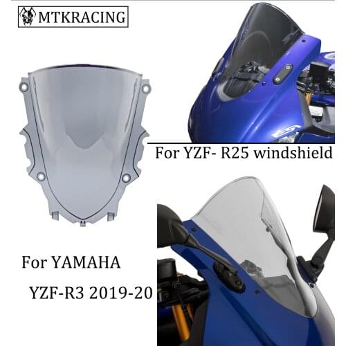 Mtkracing for YAMAHA YZF-R3 YZF-R25 motorcycle front screen windshield fairing windshield 2019-2020