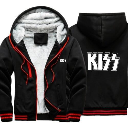 Kiss rock band 2021 new coat outwear windbreak Male Jacket warm hoodies men thick Camouflage Sleeve causal winter Mens Jacket