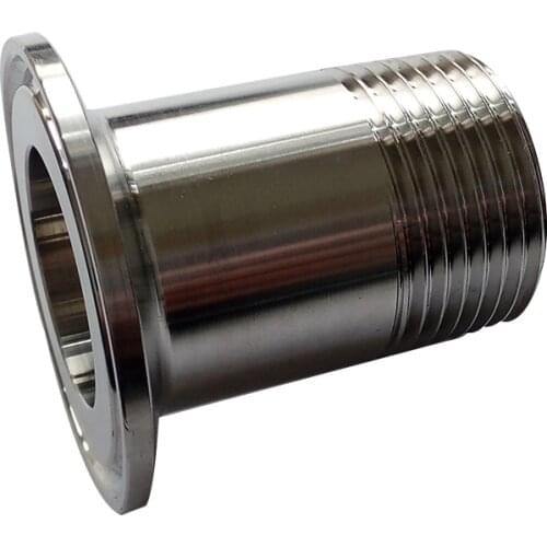 Pack Of 2 1/2" DN15 Sanitary Male Threaded Ferrule Pipe Fitting Tri Clamp Stainless Steel SS304 STF-DN15