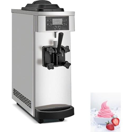 Small Desktop Ice Cream Maker Commercial Soft Serve Ice Cream Machine Single Head Sundae Ice Cream Making Machine