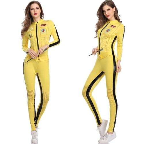 Sexy Uniforms Racing Girl Costume Race Car Driver Jumpsuit Yellow Long Sleeves Racing Car Girl Race Car Game Cheerleader Uniform