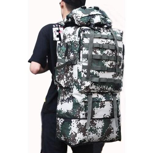 100L Military Camo Backpack Tourist Trekking Lightweight Foldable Backpack Army Bagpack Molle Bag Tactical Hiking Rucksack Nylon