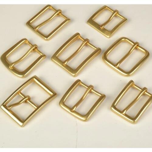 DIY leather craft women men solid brass belt pin buckle 5pcs/lot