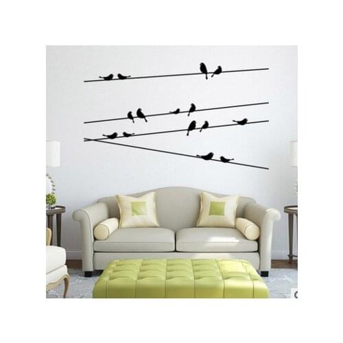Removable Wall Stickers Black Birds Tree Branch DIY Vinyl Mural Art Decal Room Home Decor Decoration Bird Wall Stickers