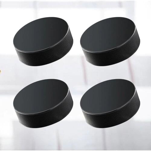 4Pcs Professional Rubber Ice Hockey Pucks Standard Hockey Balls Sports Supplies for Practice Training Game