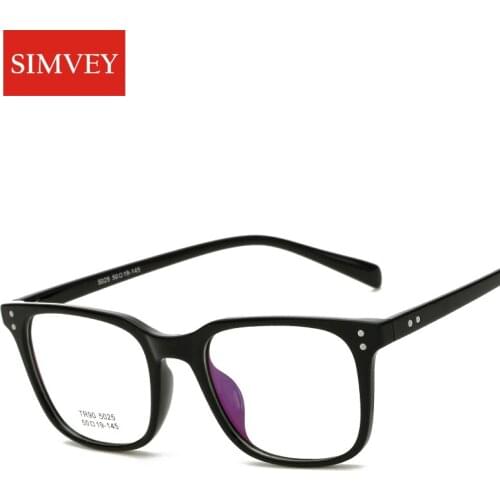 Simvey Retro Big Square Glasses Frames Women Men Fashion Nerd Glasses Vintage Anti Blue Ray Glasses Computer Glasses TR90 OV5318