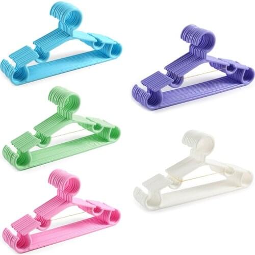 1 pc Genuine Plastic Portable Children Clothes Hanger Toddler Baby Coat Plastic Hangers Hook For Kids Clothing Organizer