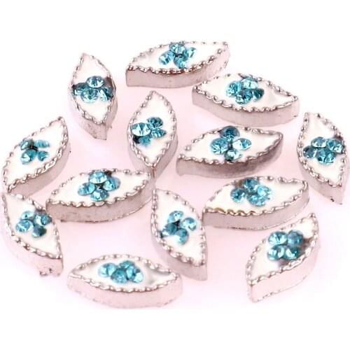 20Pcs/lot Devils Eye And Heart key Shaped Floating Charms Finding Memory Women Gift Jewelry