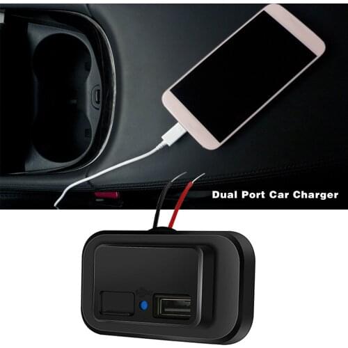 3.1A Dual Port Car Charger Smart Car USB Charger Socket Modified Power Outlet USB Charger For 12V/24V Cars Motorcycles Boats RV