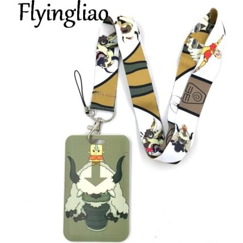 Avatar The Last Airbende Appa Lanyard Credit Card ID Holder Bag Student Women Travel Card Cover Badge Car Keychain Decorations