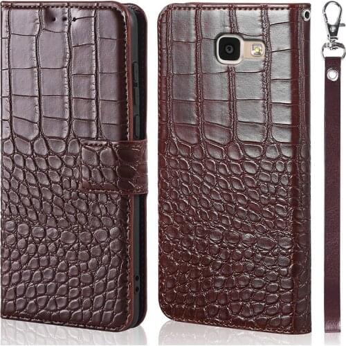 For Samsung Galaxy A3 2016 A310 A310H A310F Case Crocodile texture leather flip Case For Galaxy A310 Cover Case with card slot