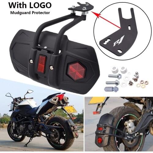 R1 Logo Motorcycle Black fender Rear Wheel Splash Guard Cover Splash Mudguard Protector with Bracket For YAMAHA YZFR1 YZF R1
