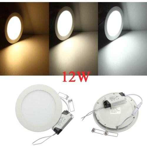 Hot Sales Round 12W/15W/25W Dimmable LED Panel Light for Home 2835SMD AC85-265V 10PCS/LOT 2 Years Warranty