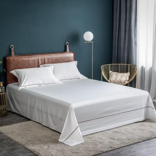 Cotton Bedsheet Embroidery Soft Comfortable Breathable Hotel Dormitory Home Sleeping Naked Mattress Protection Cover for Bed
