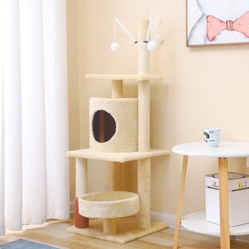 Cat Tree Tower Scratcher At Home Furniture Pets House Hammock Cats Climbing Furniture Pets House Hammock Cat House Climbing