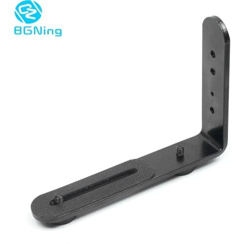 BGNING Single L 1/4" Screw Shaped Photo Studio Light Bracket Tripod Camera LED Flash Holder for Canon Nikon SLR Camera LED
