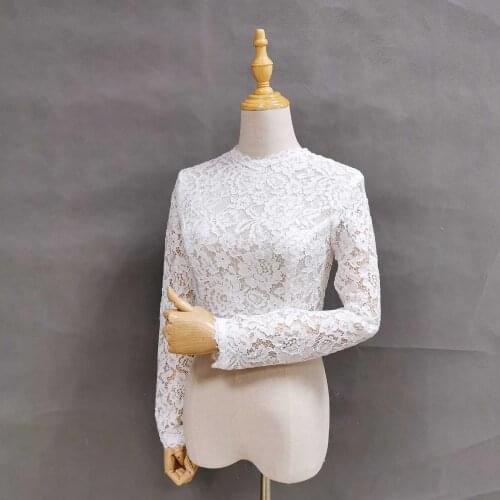 Long sleeves lace bridal top bridal wedding dresses lace bolero
