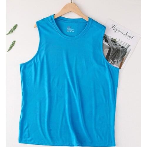 Hot Selling Mens Sports Running Sleeveless Quick Drying Vest Summer Fashion Solid Color Basketball Training Mens Top